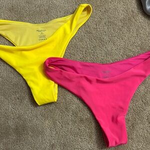 RELLECIGA Yellow and Pink Bikini Bottoms